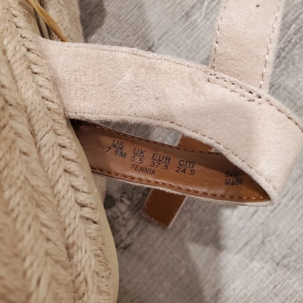 Franco Sarto Tennia Espadrilles Beige Size 7.5
